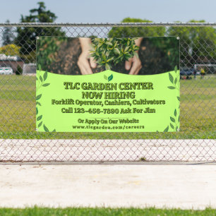 Customize Plant Nursery Garden Centre Now Hiring Banner
