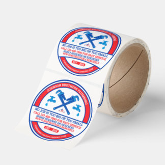 Customize Plumbing Contractor Business Window  Classic Round Sticker