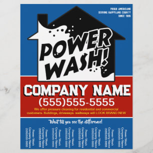 Customize! Power Washing Pressure Cleaning Promo Flyer