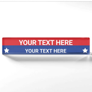 Customize President Election 2024 Political Theme Nameplate