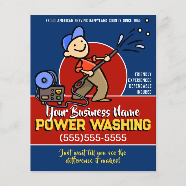 Customize. Pressure Cleaning Power Washing 2 sided Flyer (Front)