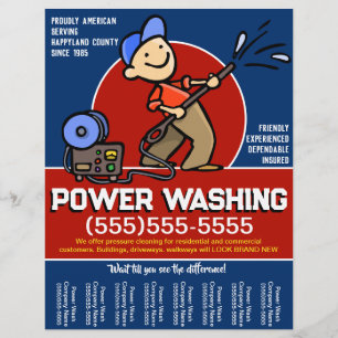Customize. Pressure Cleaning Power Washing Promo Flyer