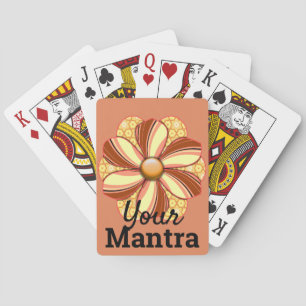 Customize Pretty Flower Design Playing Cards
