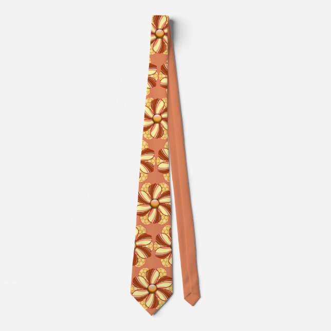 Customize Pretty Flower Design Tie (Front)