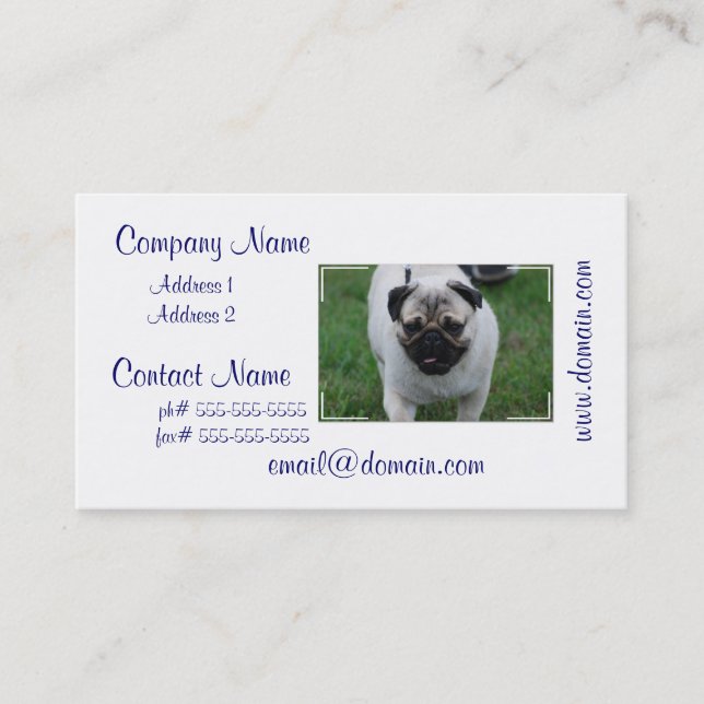 Customize Product Business Card (Front)
