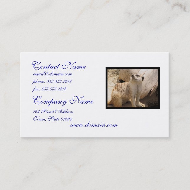 Customize Product Business Card (Front)