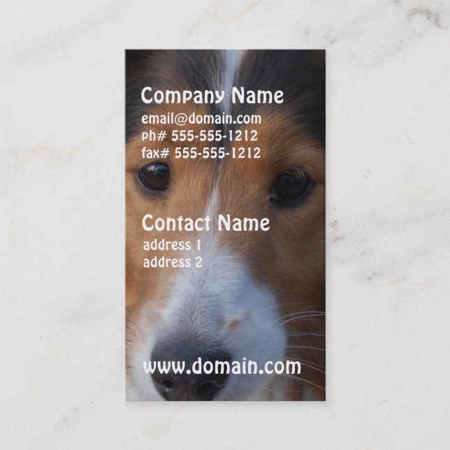 Customize Product Business Card (Front)