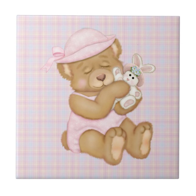Customize ProductTeddy Girl Easter Tile (Front)