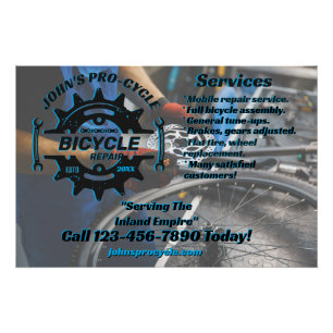Customize Professional Bicycle Repair Business  Poster