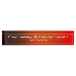 Customize Professional Modern Desk Nameplate