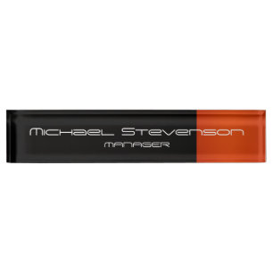 Customize Professional Modern Desk Nameplate