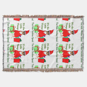 Customize PrRat Terrier Christmas Throw Blanket