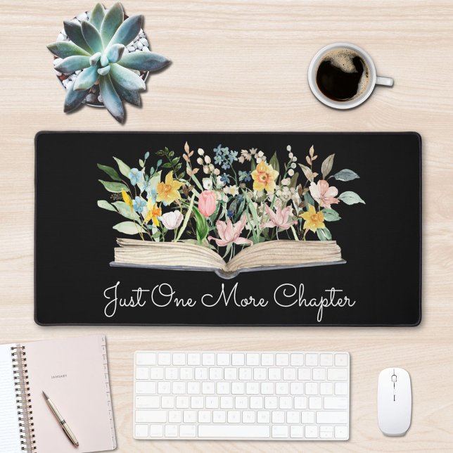 Customize Quote Book Flower Teacher Appreciation Desk Mat (In situ)