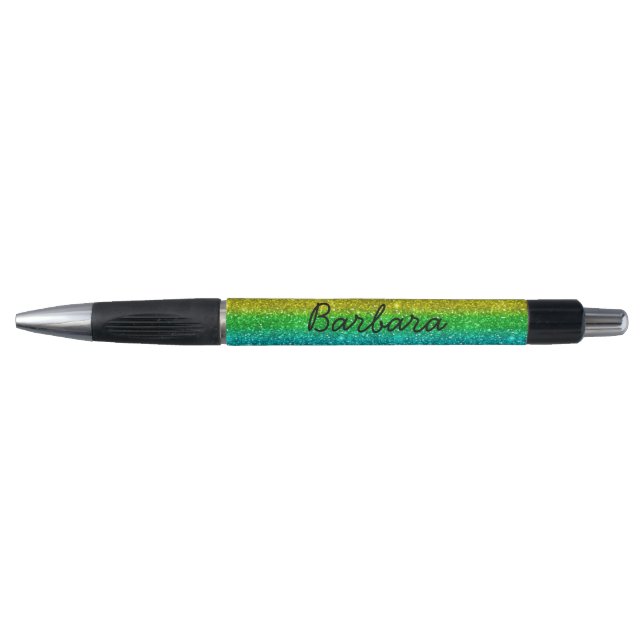 Customize Rainbow Glitter  Pen (Front)