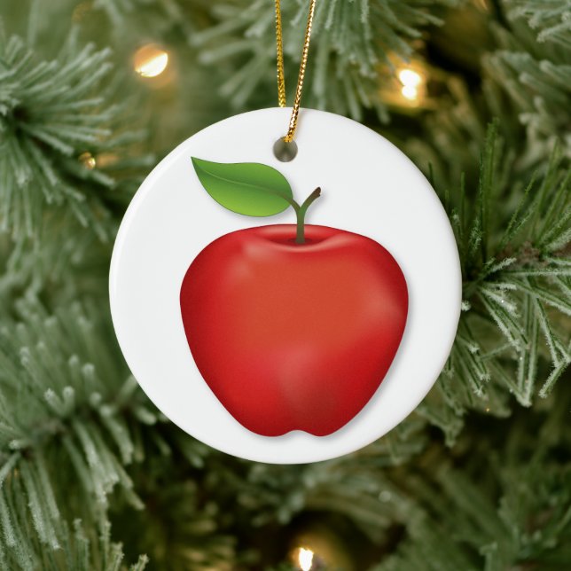 Customize Red Apple Ornament (Tree)