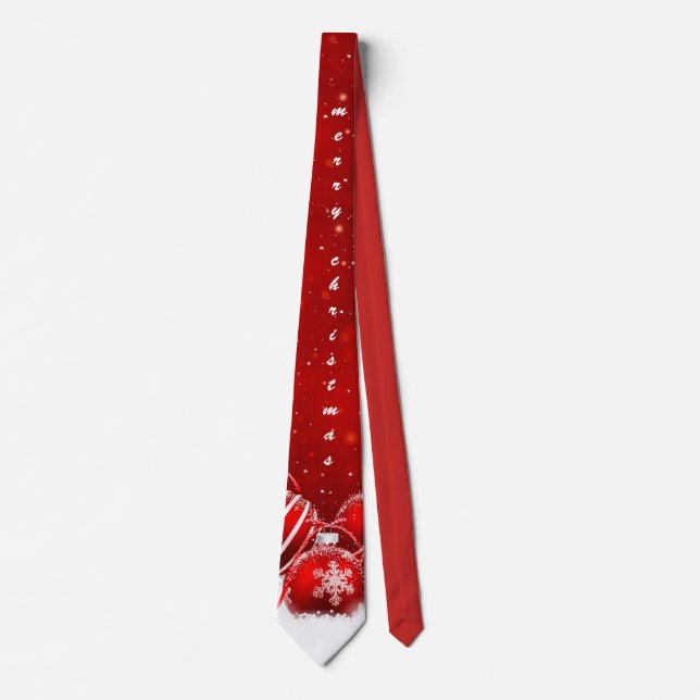 Customize Red Christmas Tie (Front)