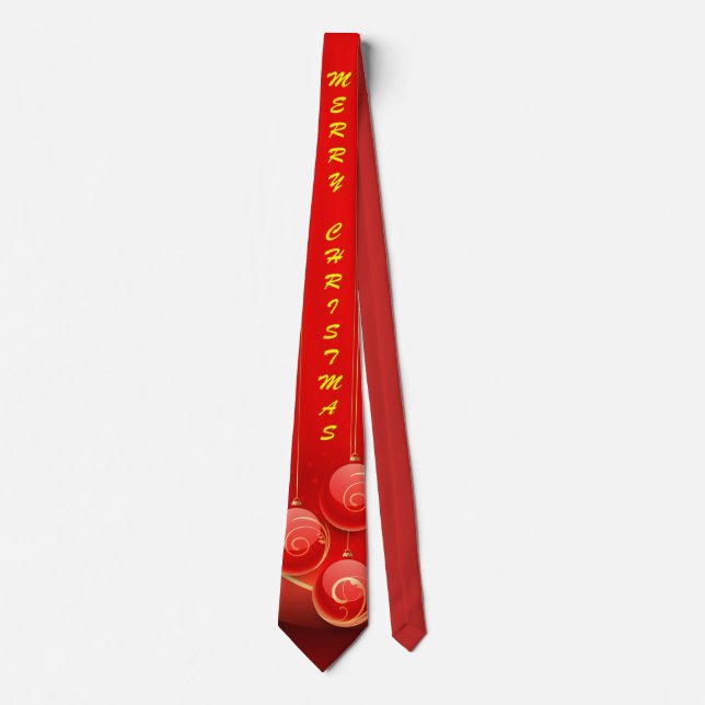 Customize Red Christmas Tie (Front)