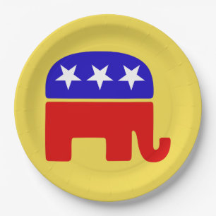 Customize Republican Elephant Party Plate