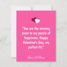 Customize Romantic massage valentine's day card