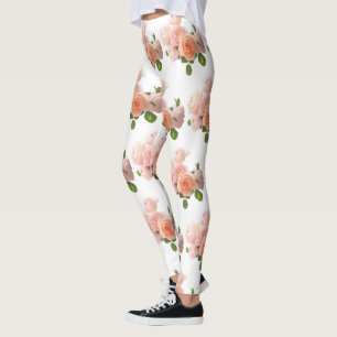 Customize Roses Modern Elegant Trendy Template Leggings