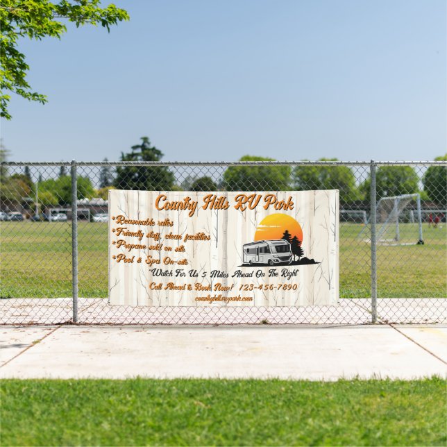 Customize RV Park Campsite Highway  Banner (Insitu)