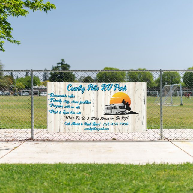 Customize RV Park Campsite Highway  Banner (Insitu)