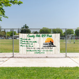 Customize RV Park Campsite Highway Banner