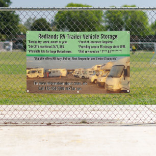 Customize RV Trailer Vehicle Storage Lot Banner
