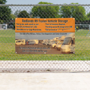 Customize RV Trailer Vehicle Storage Lot  Banner