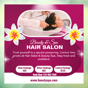 Customize Salon Spa Treatment Packages Large Window Cling