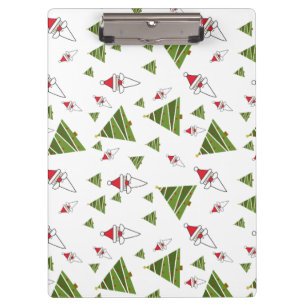 Customize Santa and Christmas Tree Clipboard