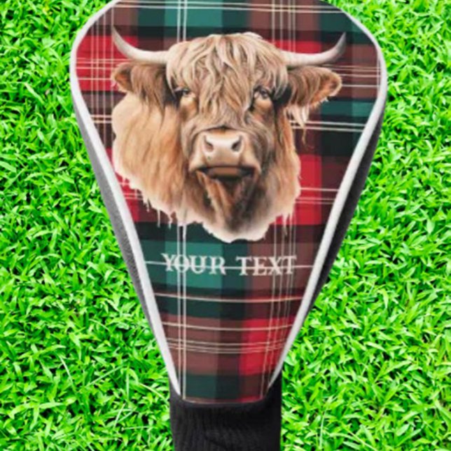 Customize Scottish HIGHLANDER COW Golf Head Cover (Creator Uploaded)