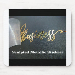 Customize Sculpted Metallic Stickers Mouse Pad