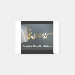 Customize Sculpted Metallic Stickers Post-it Notes