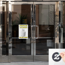 Customize Shop Logo Propane Cylinders Filled Here Window Cling