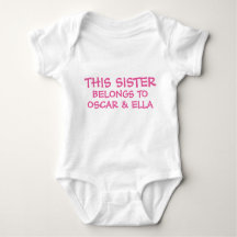 Customize sibling names on baby Sister's