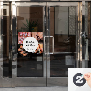 Customize Simple Colourful Nail Salon Promotion Window Cling