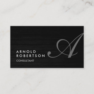 Customize Simple Plain Monogram Business Card