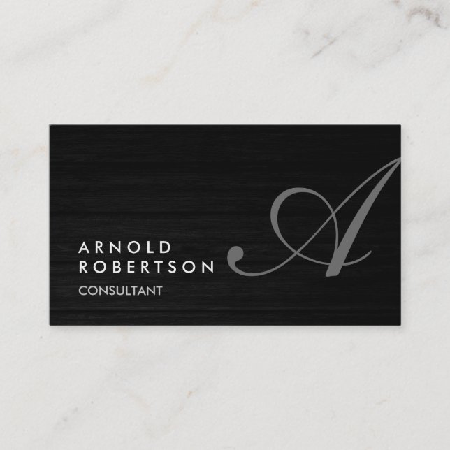 Customize Simple Plain Monogram Business Card (Front)