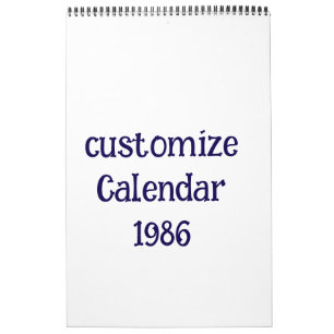 customize Single Page Calendar