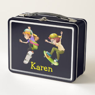 Customize Skateboarder  Metal Lunch Box