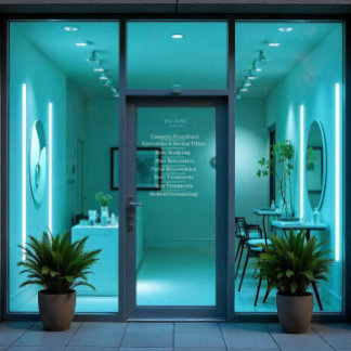 Customize Skin Care Cosmetic Services List Door Window Cling