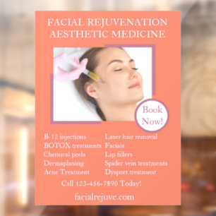 Customize Skin Treatment Botox Facials Detailed 3 Window Cling