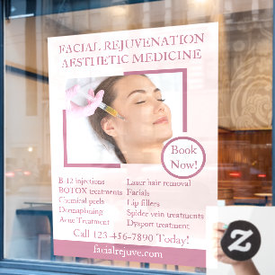 Customize Skin Treatment Botox Facials Detailed Window Cling