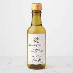 Customize Small Business Vanilla Extract Product Wine Label