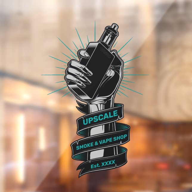 Customize Smoke and Vape Shop Small Business Window Cling (Sheet 2)