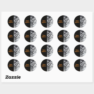 Customize Smokey Bats Halloween Classic Round Sticker