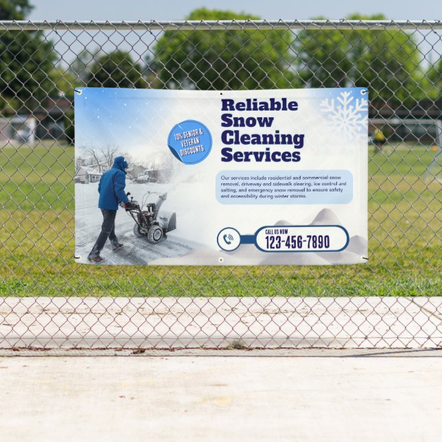 Customize Snow Cleaning Service Advertising Banner (Insitu)