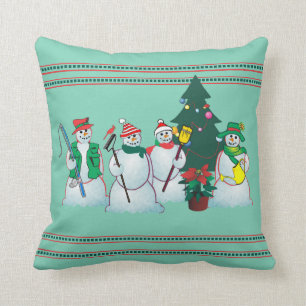 Customize Snowmen reversable pillow