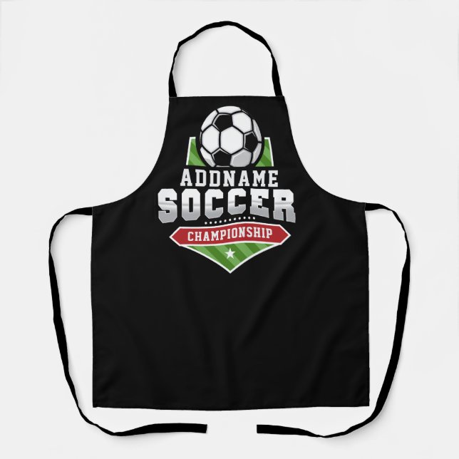 Customize Soccer ADD TEXT Varsity Team Player  Apron (Front)